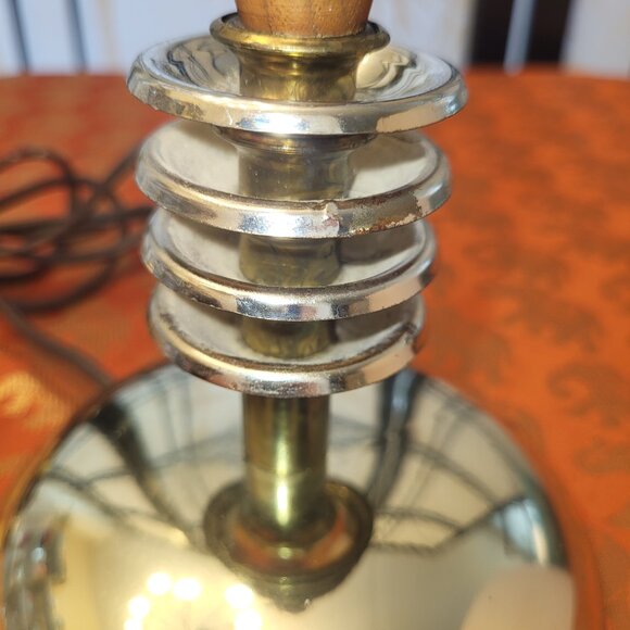 Vintage Danish Teak Wood Table Bedside Lamp - Space Age Atomic Jetsons - Picture 3 of 3